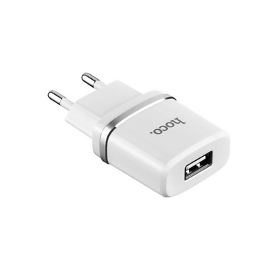 Сетевая зарядка для смартфона Hoco C11 SMART USB CHARGER SET 1.0А White (Белый) 56 фото